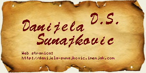 Danijela Sunajković vizit kartica